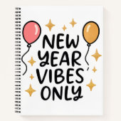 "New Year Vibes Only" Spiral Notebook Notitieboek (Voorkant)
