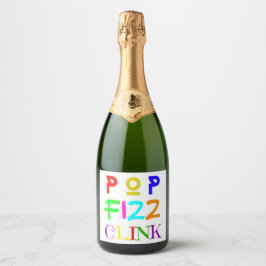 New Year Wine Labels Sparkling Wijnetiket