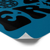 New Year's 2026 Retro Trendy Disco Ball Groovy Cut Poster (Hoek)