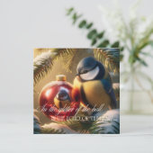 New Year's card with a bird (Staand voorkant)