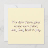 New Year's card with a bird (Achterkant)