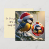 New Year's card with a bird (Voorkant / Achterkant)