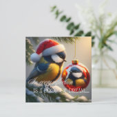 New Year's card with a bird (Staand voorkant)