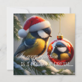 New Year's card with a bird