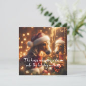 New Year's card with a cute horse (Staand voorkant)