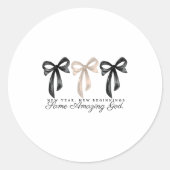 New Years Christian Coquette Faith New Beginnings  Ronde Sticker (Voorkant)