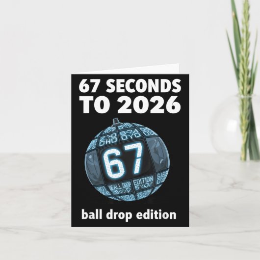 New Year's Day Ball Drop Countdown Funny Brainrot Kaart (Voorkant)
