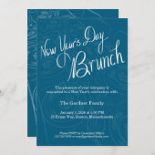 New Year's Day Brunch Tablescape Invitation Kaart (Voorkant / Achterkant)