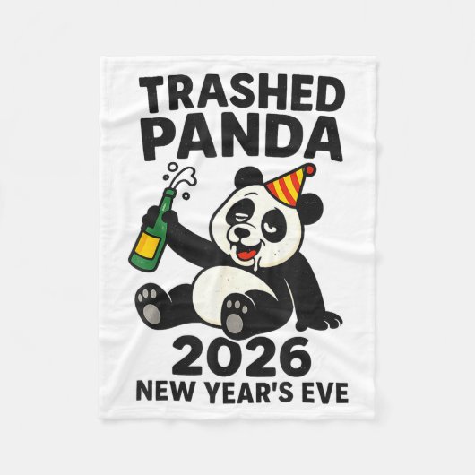 New Years Eve 2026 Trashed Panda Premium  Fleece Deken (Voorkant)