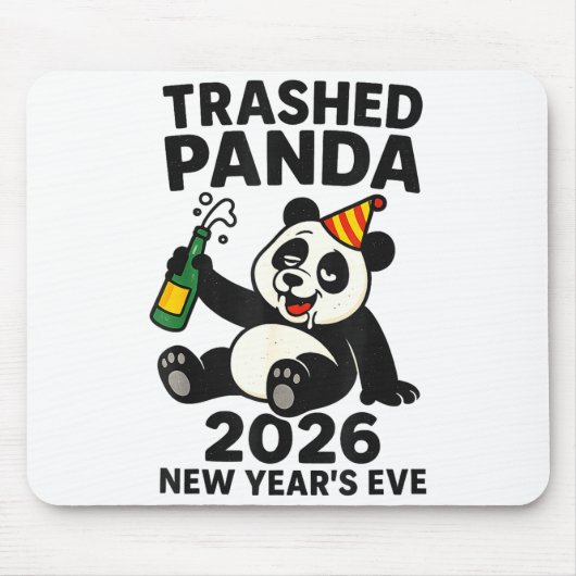 New Years Eve 2026 Trashed Panda Premium  Muismat (Voorkant)