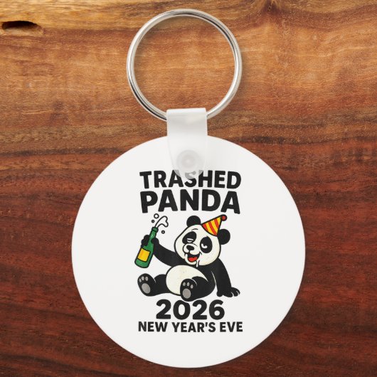 New Years Eve 2026 Trashed Panda Premium  Sleutelhanger (Voorkant)