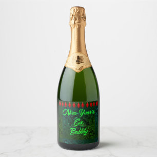 New Year's Eve Bubbly Mousserende Wijn Label (set Sparkling Wijnetiket