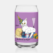 New Years Eve Cat Blikvorm Glas (Achterkant)