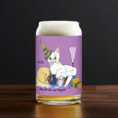 New Years Eve Cat Blikvorm Glas