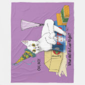 New Years Eve Cat Grappig Fleece Deken (Voorkant)