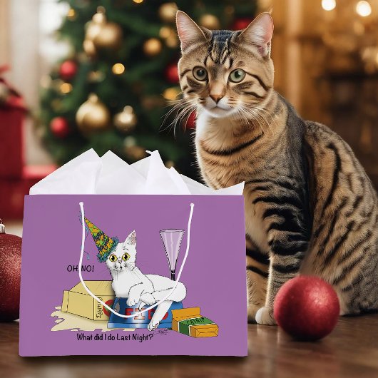 New Years Eve Cat Grappig Groot Cadeauzakje