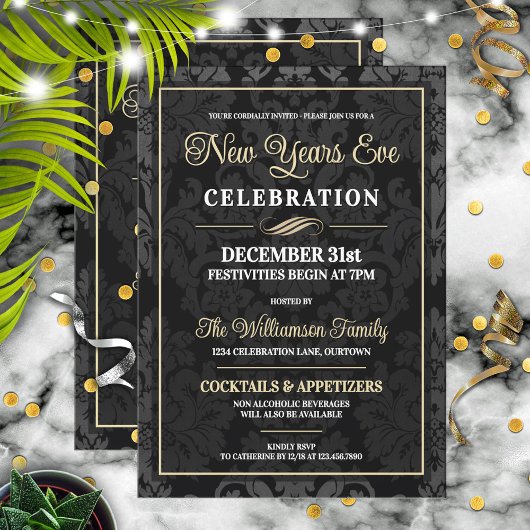 New Years Eve Cocktail Party Invitation