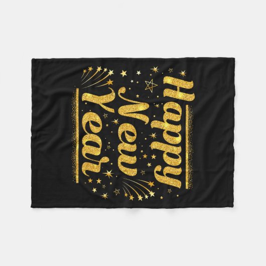 New Year's Eve Countdown 2026 Party Costume Happy Fleece Deken (Voorkant (Horizontaal))