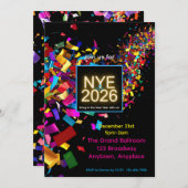 New Years Eve Fun Party Invitation (Devant / Derrière)