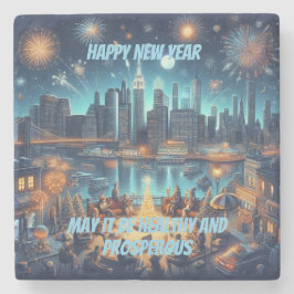 New Year's Eve in New York City Stenen Onderzetter