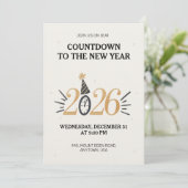 New Year's Eve invitation card Kaart (Staand voorkant)