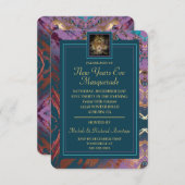 New Years Eve Masquerade Kaart (Voorkant / Achterkant)