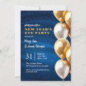 New Years Eve Navy Gouden Glinsterende Sequin Ball Kaart (Voorkant)