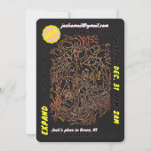 NEW YEAR'S EVE PARTY invite & platte vakantiekaart Feestdagenkaart (Voorkant)