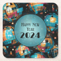New Year's Eve Party Onderzetter-kleurrijke discob