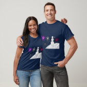 New Year's Eve Snowman and Fireworks T-Shirt (Unisexe)