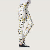 New Year's Gold Black Confetti   Leggings (Rechts)