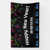 New Years golfkar parade banner (Verticaal)