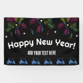 New Years golfkar parade banner (Horizontaal)