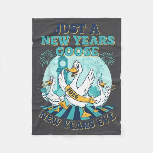 New Years Goose 2026 Celebration Fun  Fleece Deken (Voorkant)