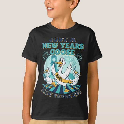New Years Goose 2026 Celebration Fun  T-shirt (Voorkant)