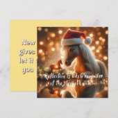 New Year's greeting card with a horse (Voorkant / Achterkant)