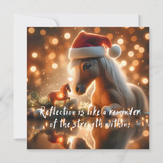 New Year's greeting card with a horse (Voorkant)