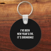 New Year's Party Gift Funny Drinking Tipsy Celebra Sleutelhanger (Voorkant)