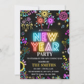 New Years Party invite, Glow NYE invitation (Devant)