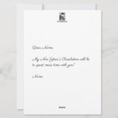 New Years Resolution Witte Kalender Kaart (Achterkant)