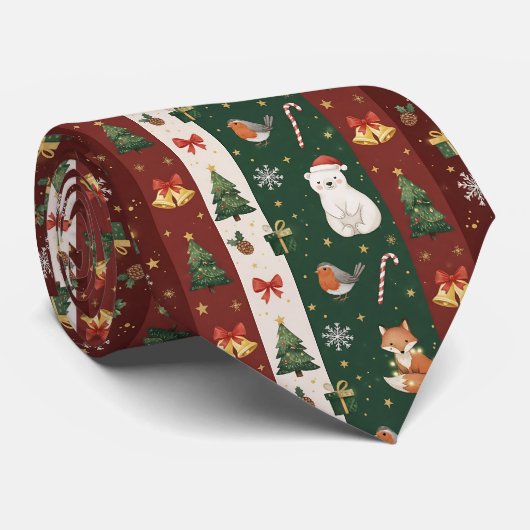 New Year's texture of fabric and packaging, bears Stropdas (Opgerold)