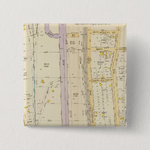 New York 17 Vierkante Button 5,1 Cm