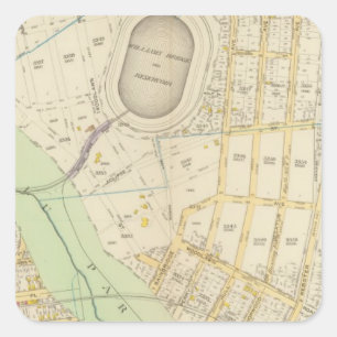 New York 17 Vierkante Sticker