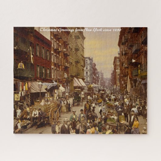 New York- 1891.kerstfeestjes Legpuzzel (Horizontaal)