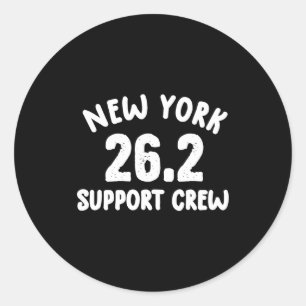 New York 26 2 Suprt Crew Marathon Hardloop Kleding Ronde Sticker