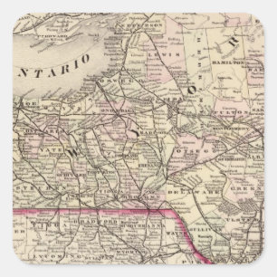 New York 35 Vierkante Sticker