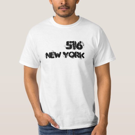 New York 516 netnummer T-shirt (Voorkant)