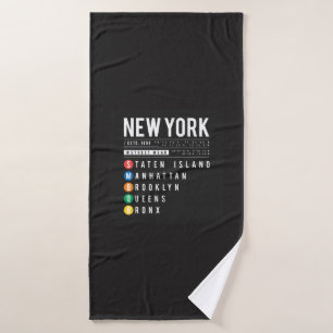 New York 5 Boroughs Badhanddoek