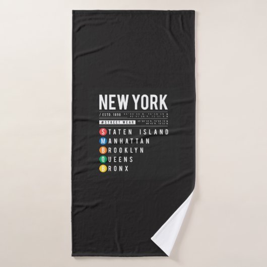 New York 5 Boroughs Badhanddoek (Badhanddoek)