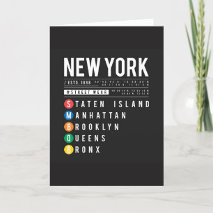 New York 5 Boroughs Bedankkaart